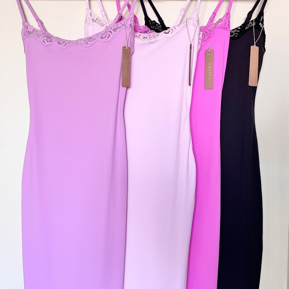 Skims fits everybody lace long slip dress